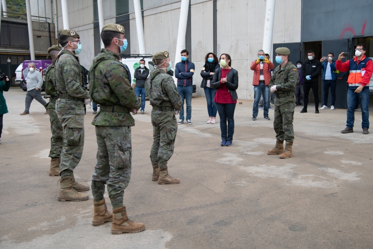 Esclata la pandèmia (2020) i l'exèrcit fa tasques a Sabadell | Roger Benet